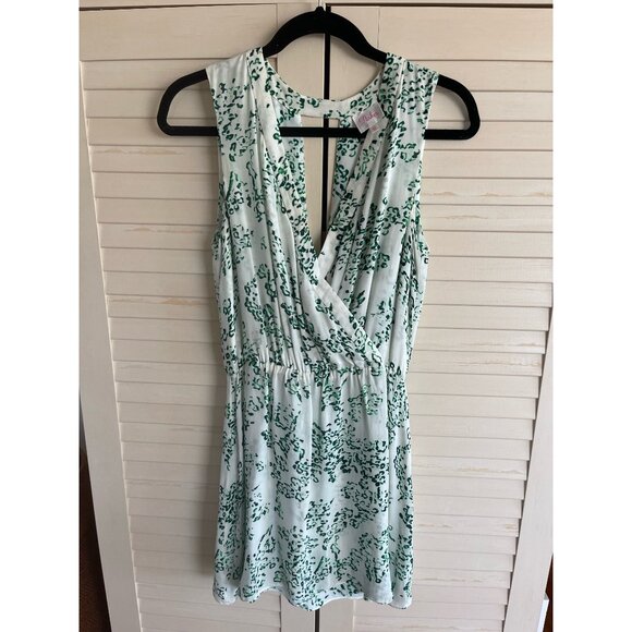 Parker NY Silk Summer Dress with green print in XS - Picture 4 of 4